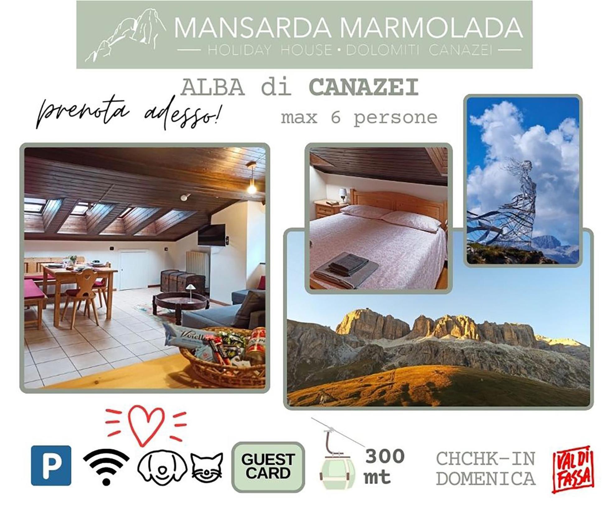 Apartmán Mansarda Marmolada Sui Campi Da Sci Alba di Canazei Exteriér fotografie